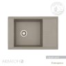 Мойка кухонная АКВАТОН Делия 78, серый шелк