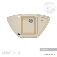 Мойка кухонная АКВАТОН Лория, шампань