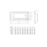 Ванна акриловая Koller Pool Orion 150х70 Прямоугольная, белая